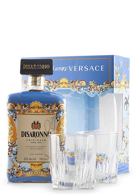 disaronno amaretto versace|Disaronno Versace Limited Edition Amaretto with Two Glasses.